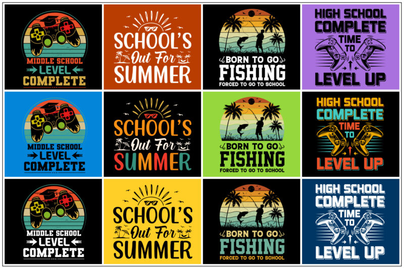 School T-Shirt Design Bundle