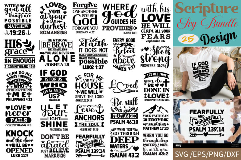 Scripture T-shirt Bundle Scripture SVG Bundle