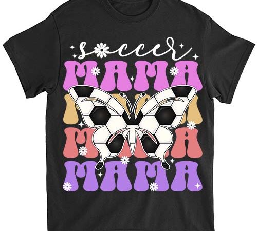 Soccer mama retro groovy soccer softball mom mother t-shirt ltsp