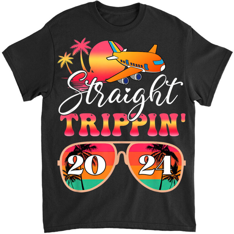 Straight Trippin’ 2024 Family Vacation Puerto Rico Matching T-Shirt LTS Png file