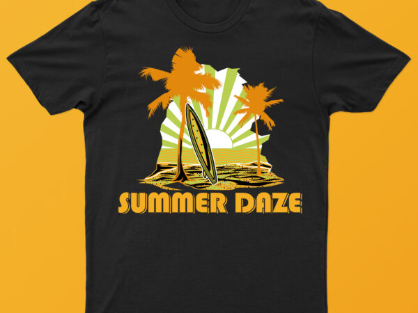 Summer daze | cool summer t-shirt design for sale!!