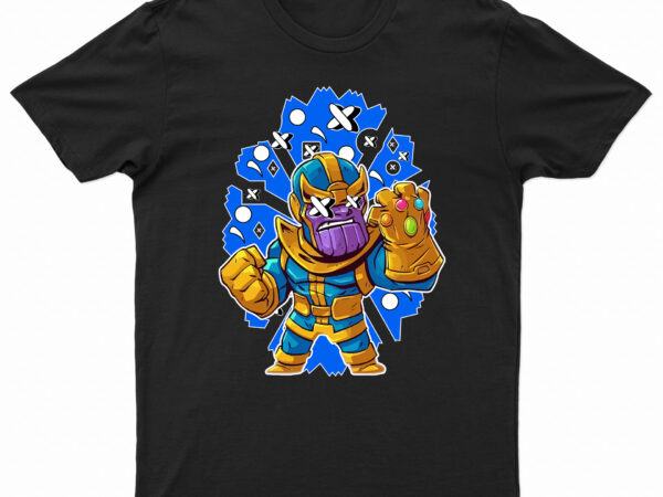 Thanos supervillain pop culture t-shirt design for sale | ready to print.