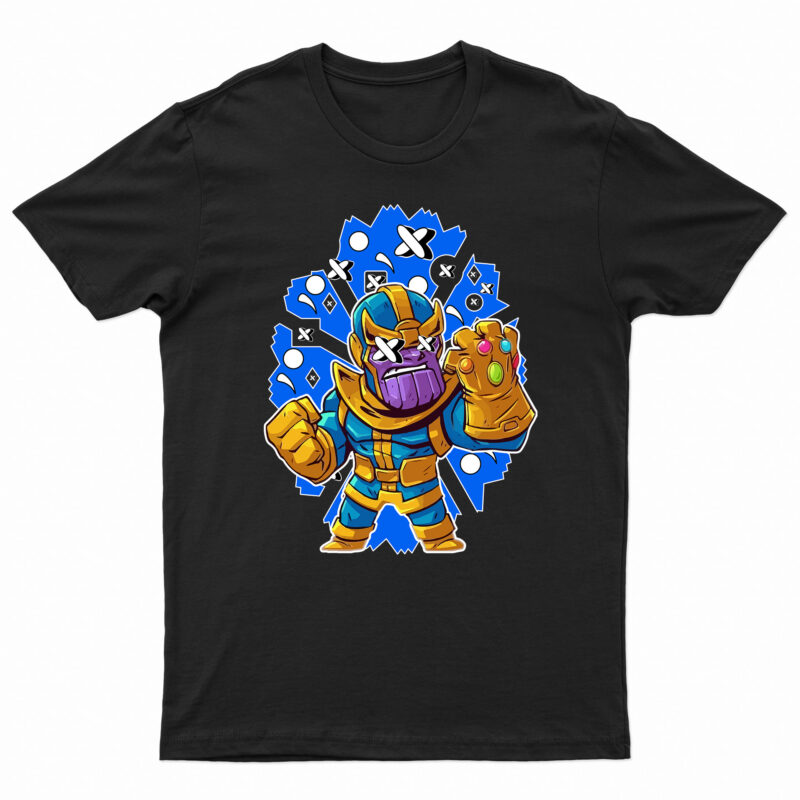 Thanos Supervillain Pop Culture T-Shirt Design For Sale | Ready To Print.