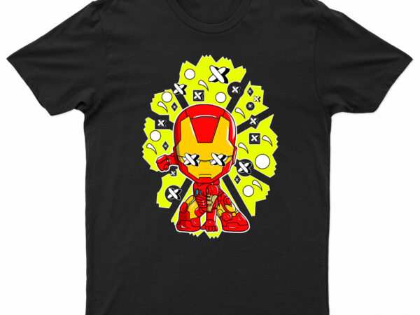 Iron man superhero pop culture t-shirt design for sale | ready to print.