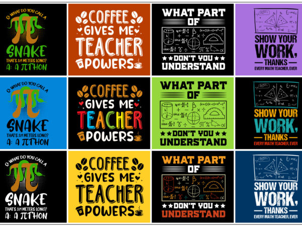 Teacher t-shirt design bundle