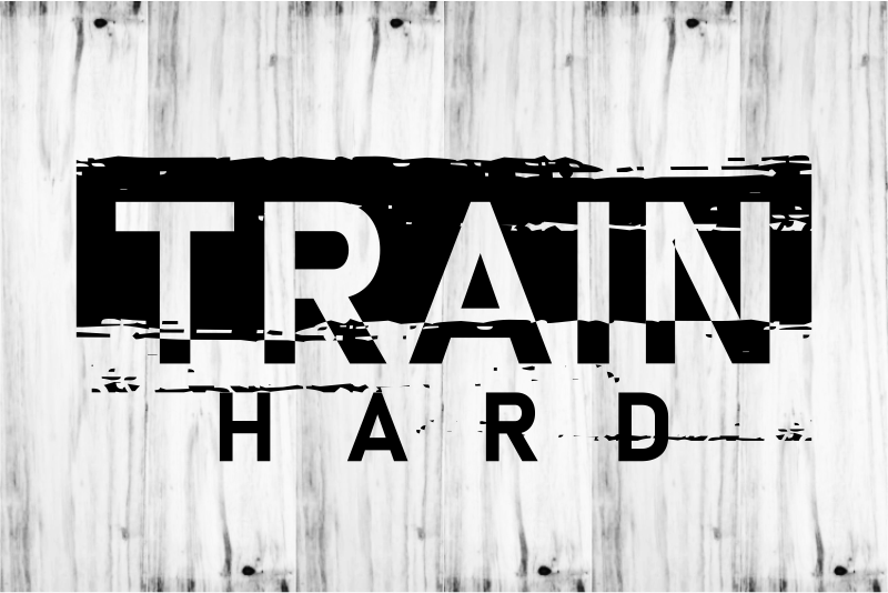 Train Hard, Motivation Fitness, Workout, GYM Motivational Slogan Quotes T Shirt Design Vector