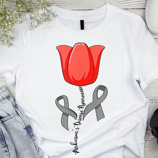 Tulip Parkinson_s Awareness Parkinson April Month Gifts T-Shirt LTSP