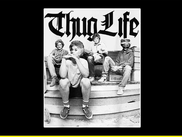 Girls golden thug life png t shirt design template