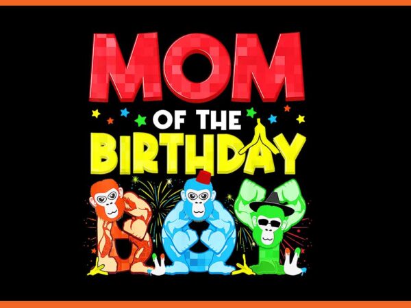 Mom and dad birthday boy gorilla game png t shirt designs for sale