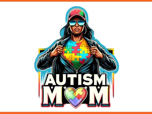 Awareness mama png, autism mom png t shirt vector