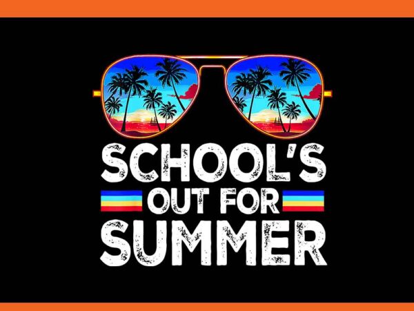 School’s out for summer png t shirt template vector