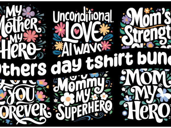 Mothers day floral bundle script t shirt design | t-shirt 2024 bundle | 06 design