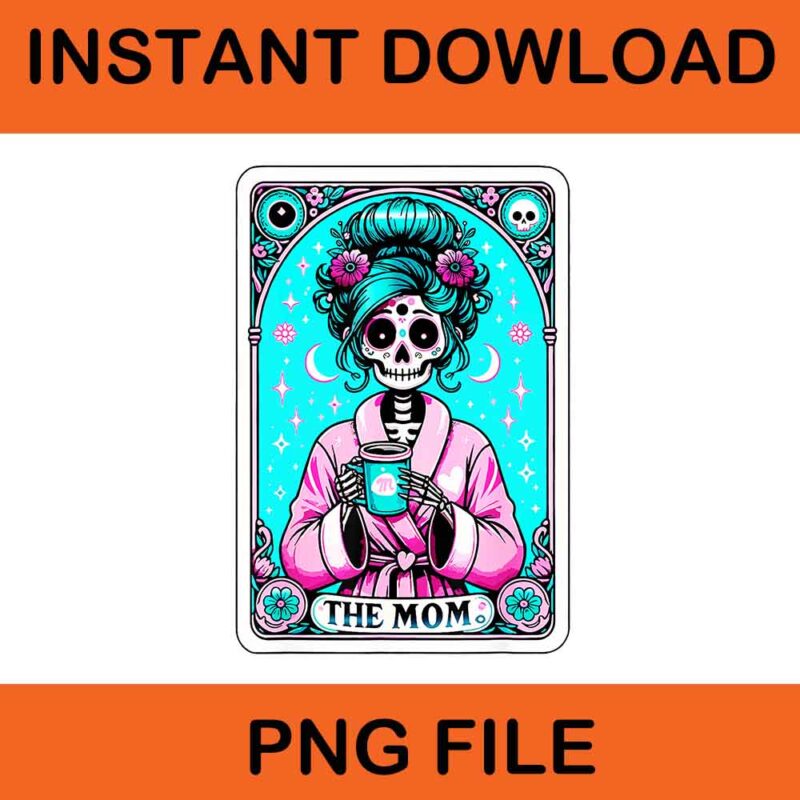 The Mom Tarot Card Skeleton PNG