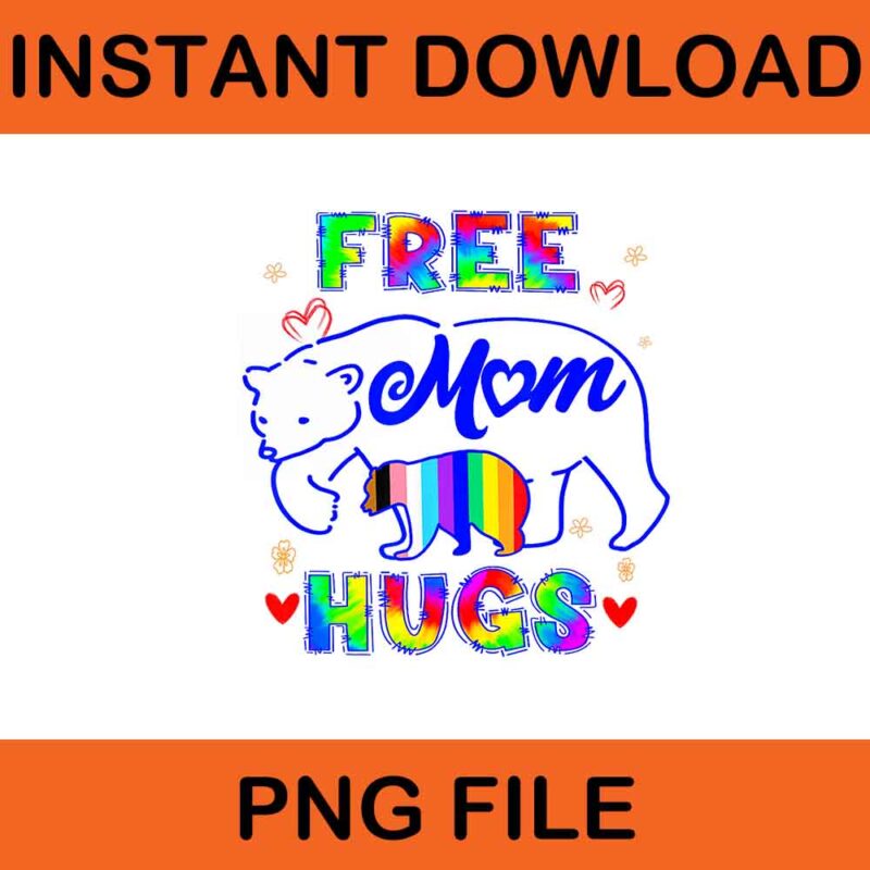 Free Mom Hugs Bear PNG