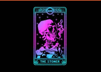 The Stoner Skeleton Tarot Card PNG
