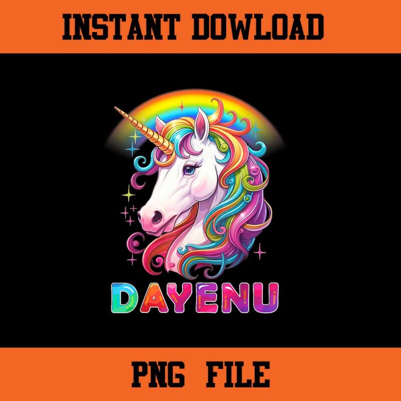 Unicorn Dayenu Passover Matzah Four Cups Png