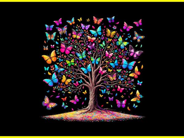 Butterfly tree png t shirt template