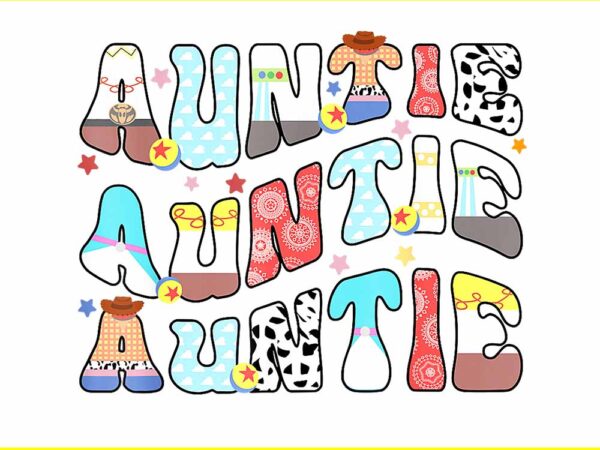 Auntie toy birthday boy story family png t shirt vector