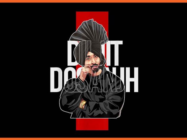 Diljit dosanjh png, punjabi singer png t shirt vector illustration