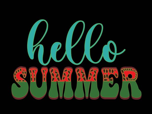 Hello summer graphic t shirt