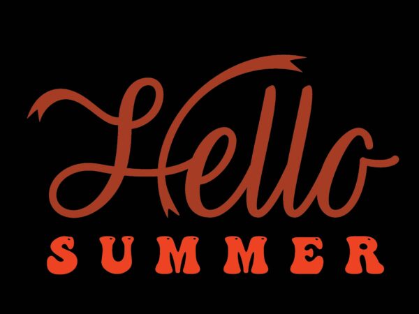 Hello summer graphic t shirt