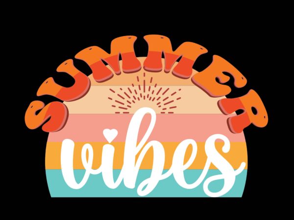 Summer vibes t shirt template vector