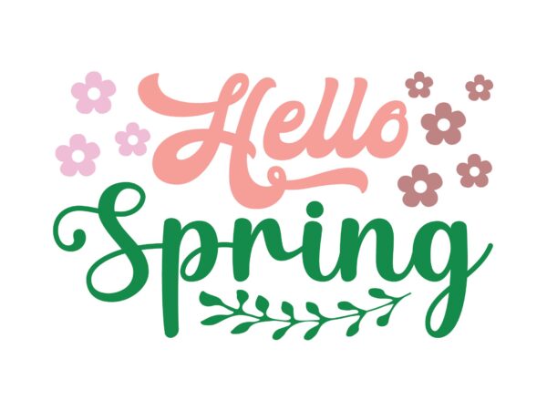 Hello spring graphic t shirt