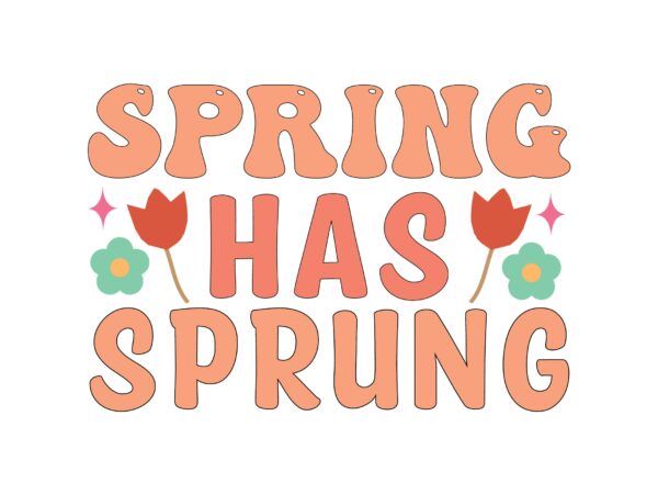 Spring has sprung t shirt template vector