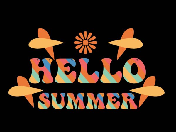 Hello summer graphic t shirt