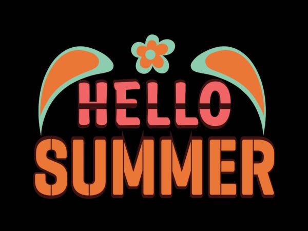 Hello summer graphic t shirt