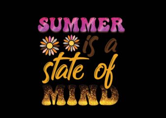 Summer is a State of Mind t shirt template vector