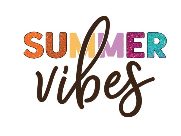 Summer vibes t shirt template vector