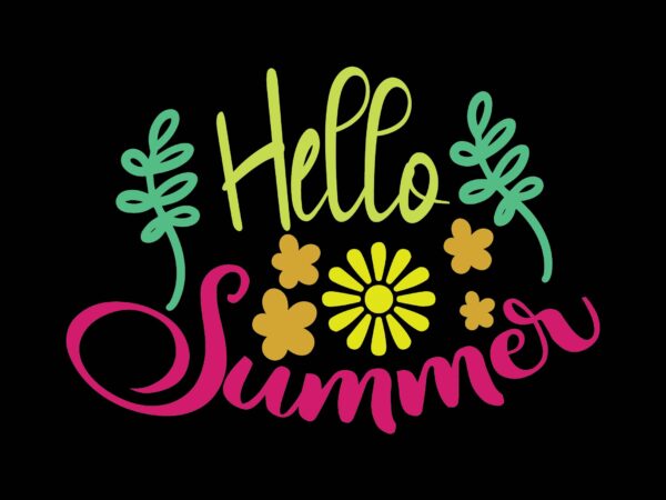 Hello summer graphic t shirt