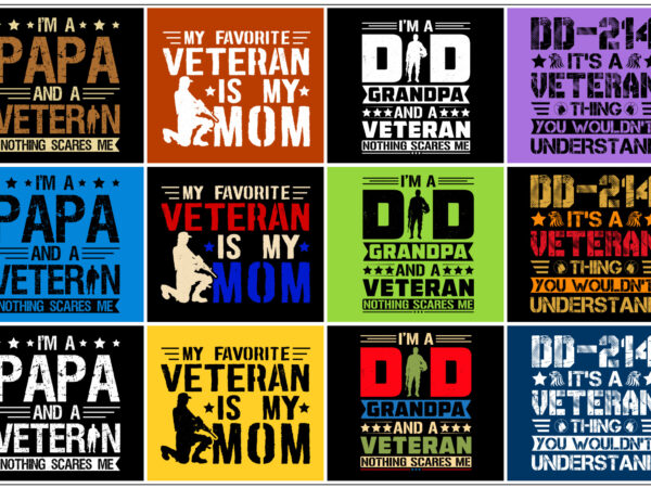 Veteran t-shirt design bundle