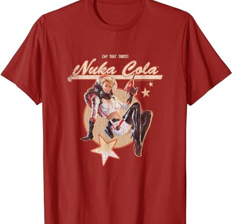 Video game retro nuka cola ad t-shirt