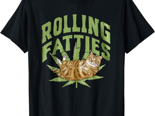 Vintage rolling fatties cat retro kitty kitten meow menwomen t-shirt