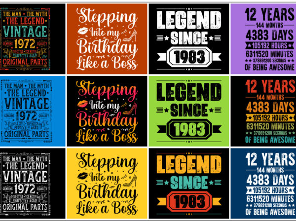 Vintage t-shirt design bundle