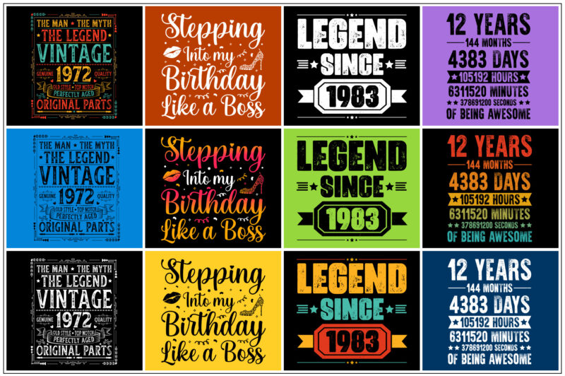 Vintage T-Shirt Design Bundle