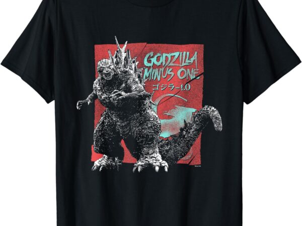 Vintage torn movie ad godzilla stance t-shirt