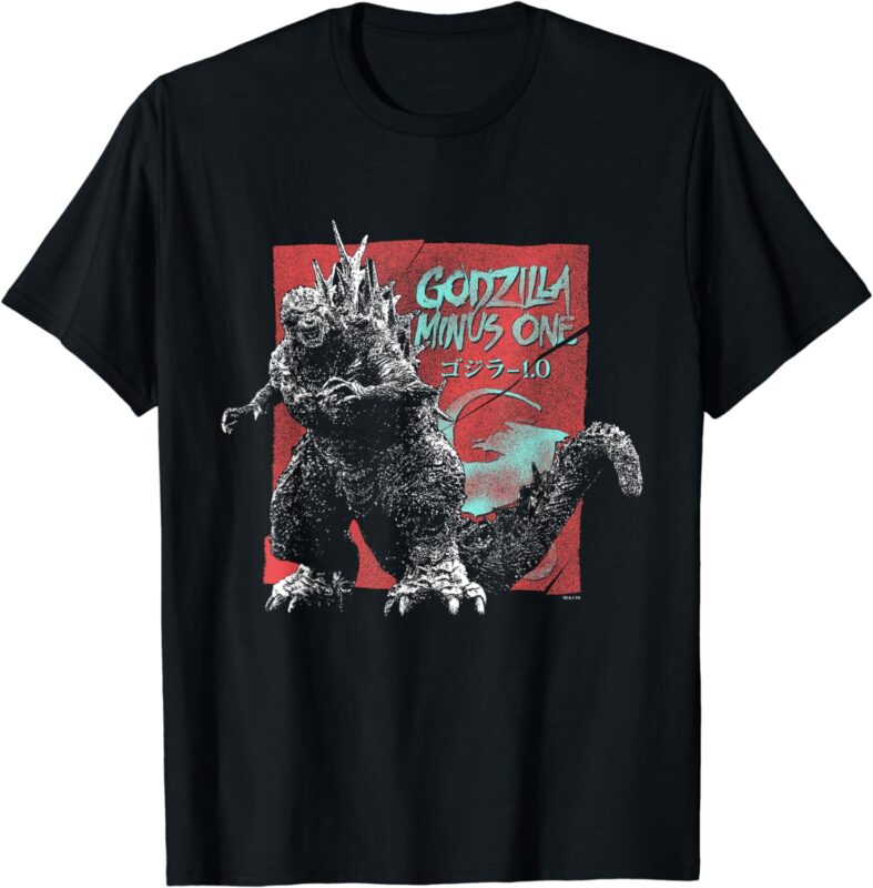 Vintage Torn Movie Ad Godzilla Stance T-Shirt