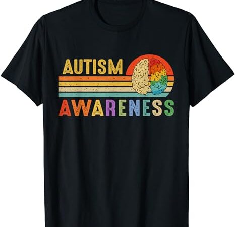 World autism awareness neurodiversity autistic april sunset t-shirt