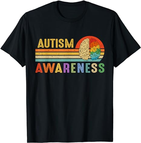 World Autism Awareness Neurodiversity Autistic April Sunset T-Shirt