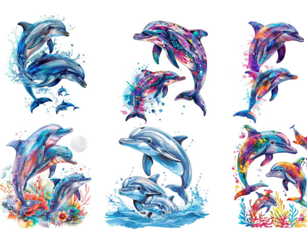 Watercolor dolphin clipart,digital illustration dolphins,illustration dolphin,dolphin transparent,dolphin sublimation,dolphin waterslide,bab t shirt design for sale
