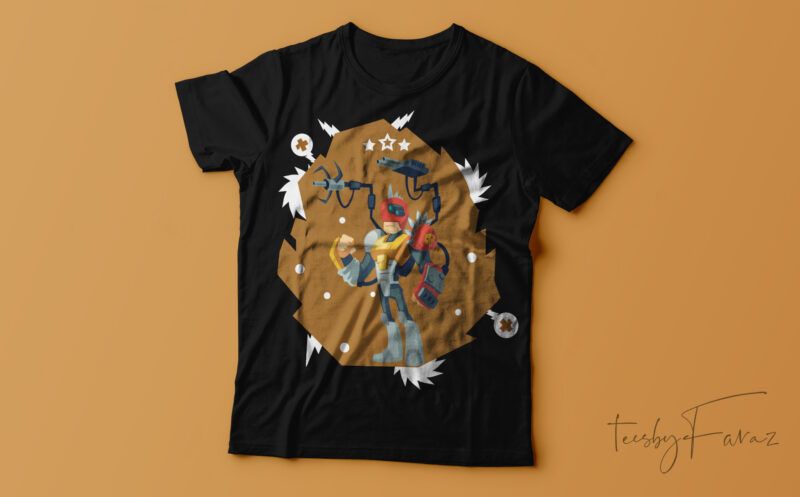 6 unique robot T-shirt design.