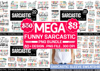 Funny Sarcastic Png Bundle t shirt graphic design