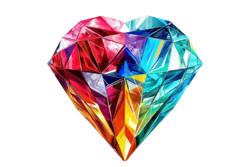 Love Diamond sublimation Clipart