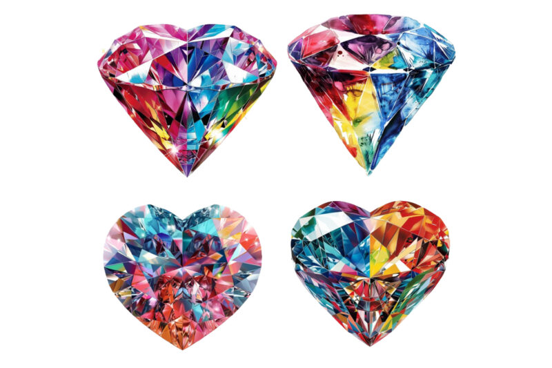 Love Diamond sublimation Clipart