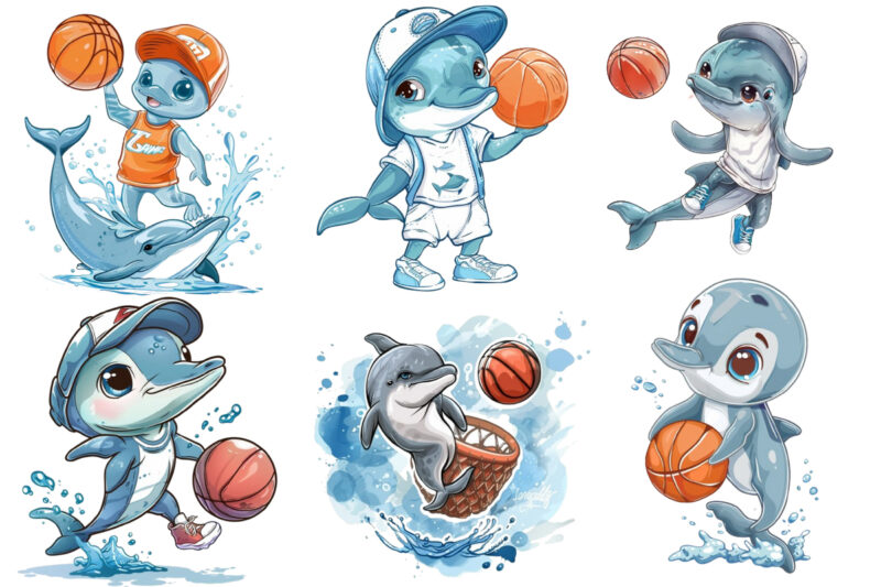 baby dolphin basketball player