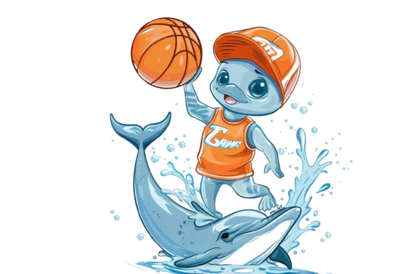 baby dolphin basketball player