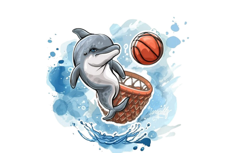 baby dolphin basketball player